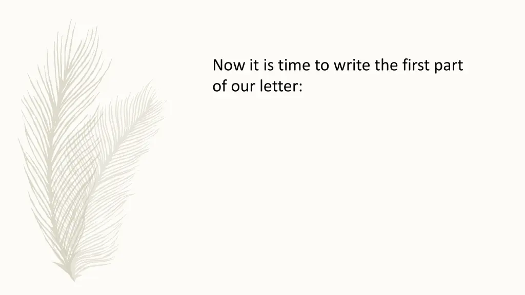 now it is time to write the first part