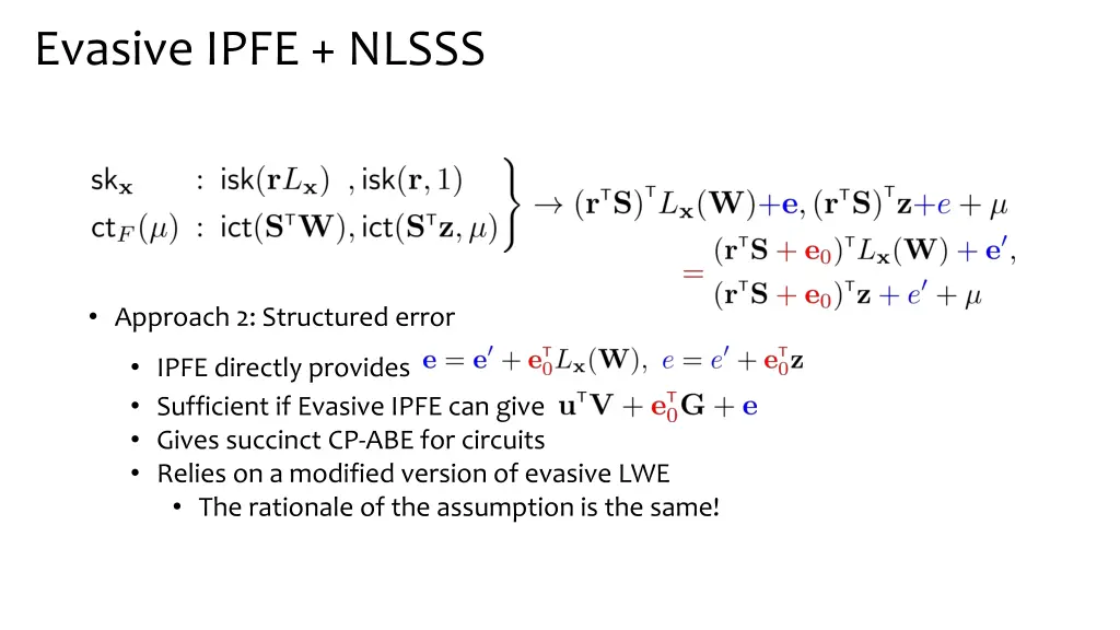 evasive ipfe nlsss 2