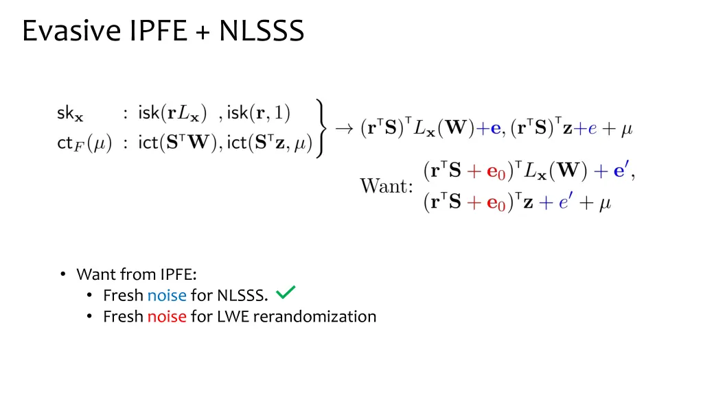 evasive ipfe nlsss