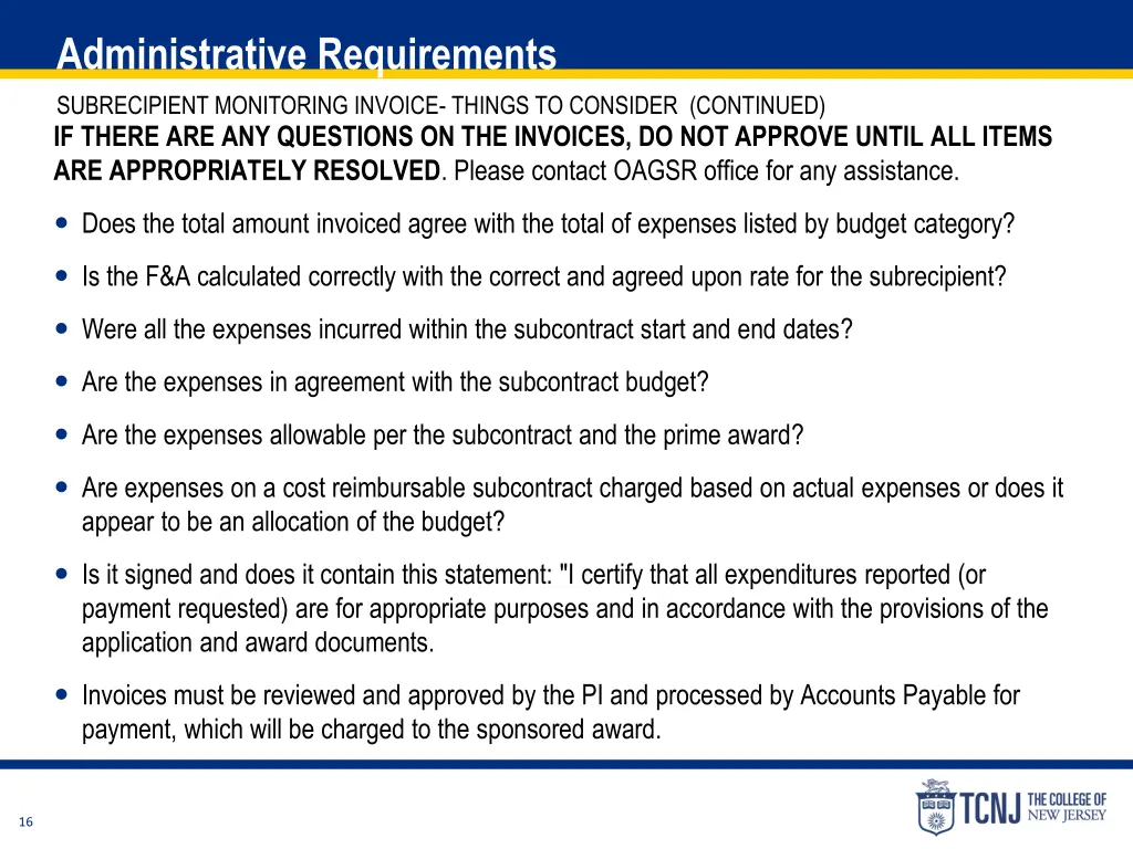 administrative requirements subrecipient 4