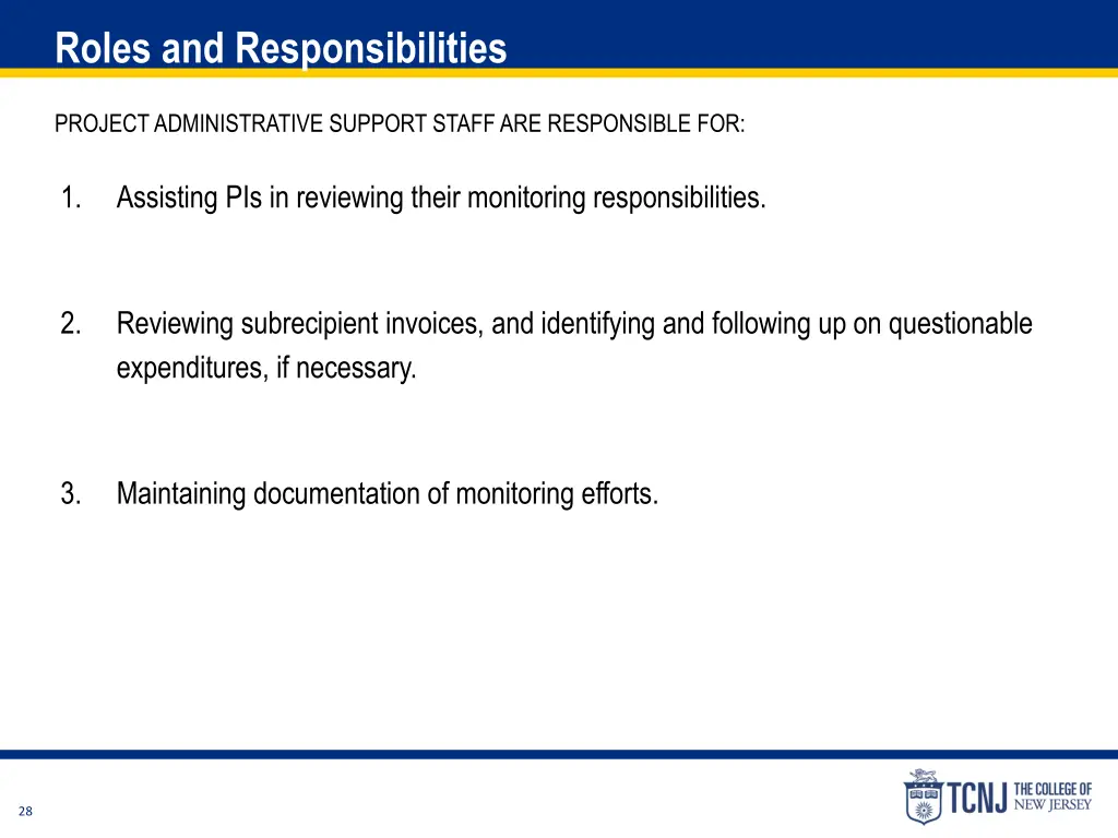 roles and responsibilities