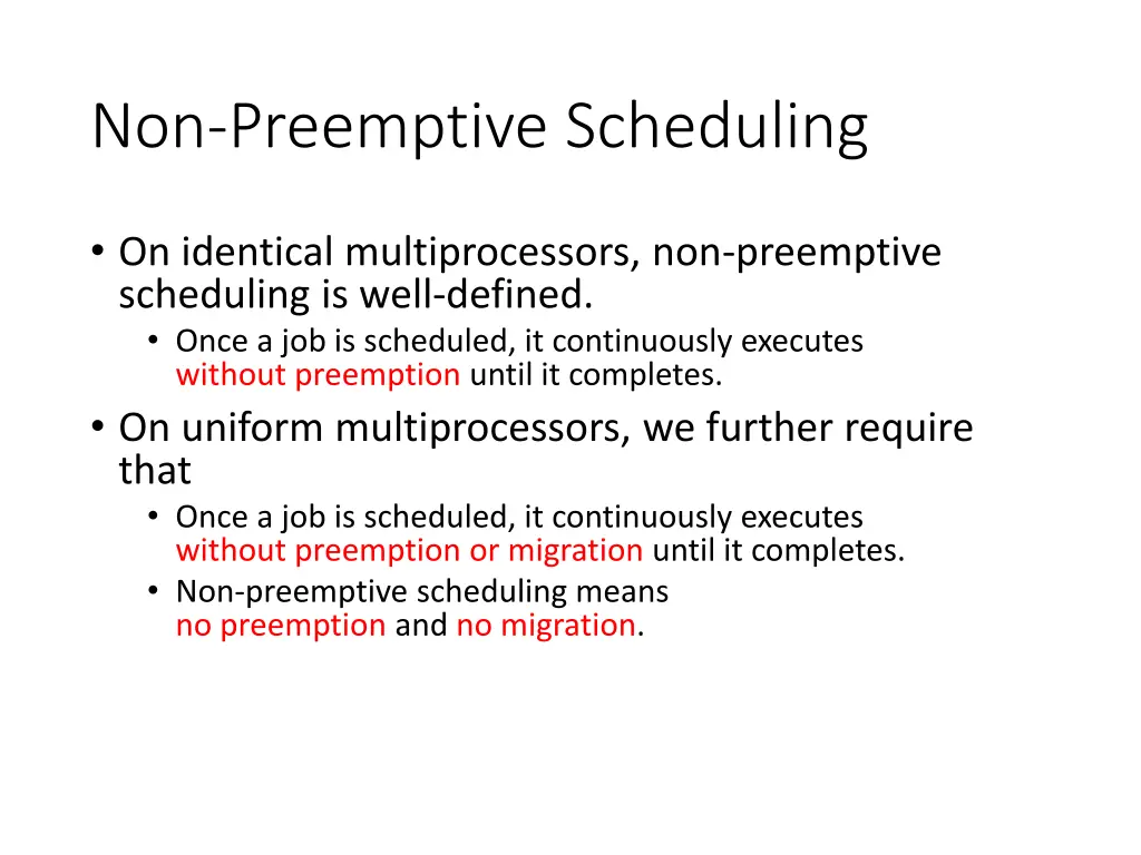 non preemptive scheduling