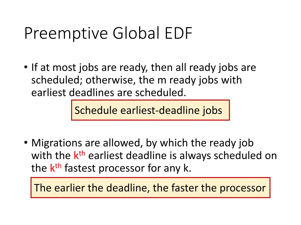 preemptive global edf