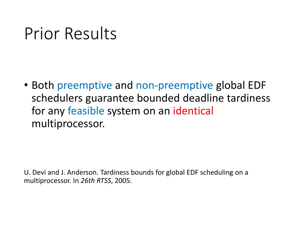 prior results