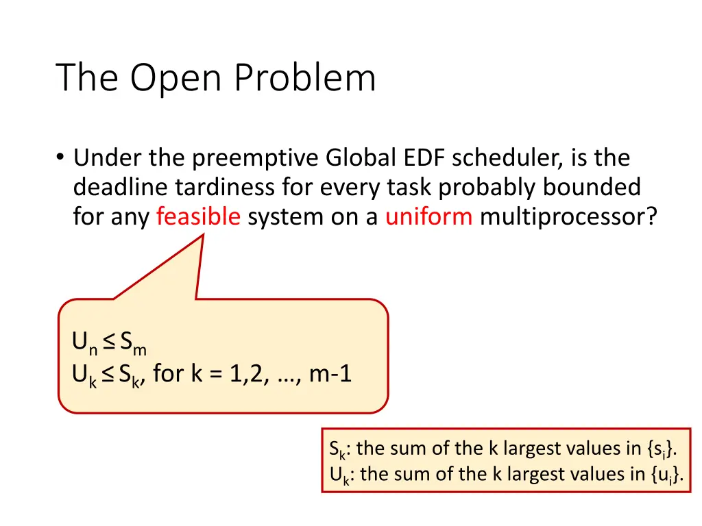 the open problem