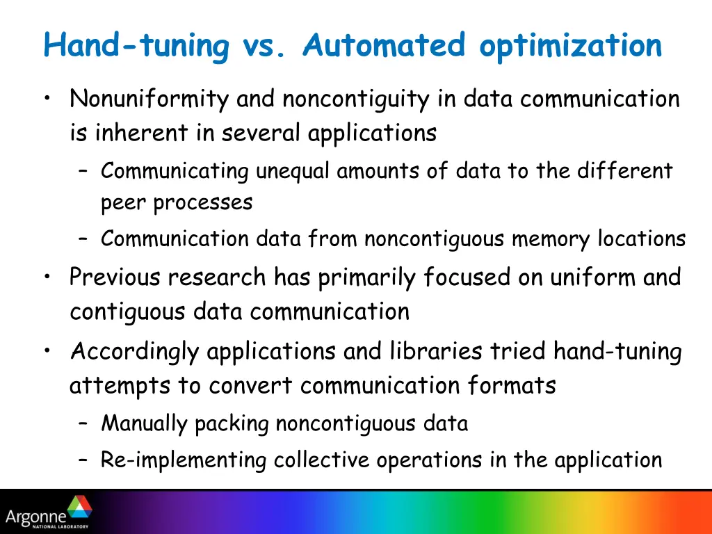 hand tuning vs automated optimization
