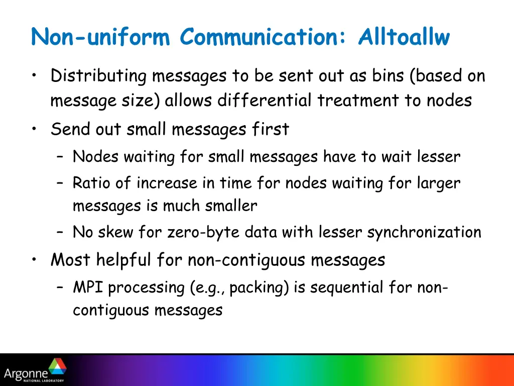 non uniform communication alltoallw