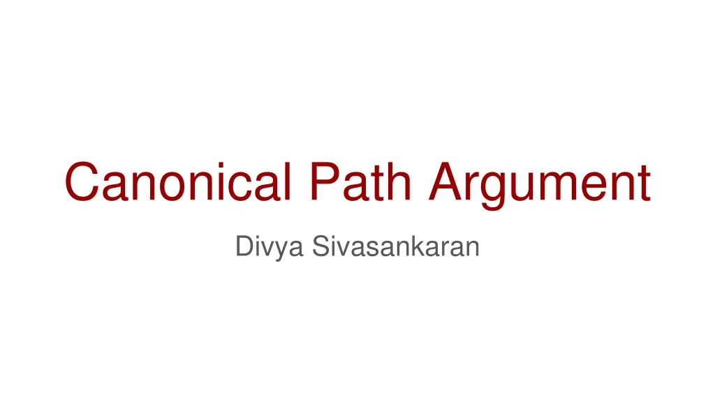 canonical path argument