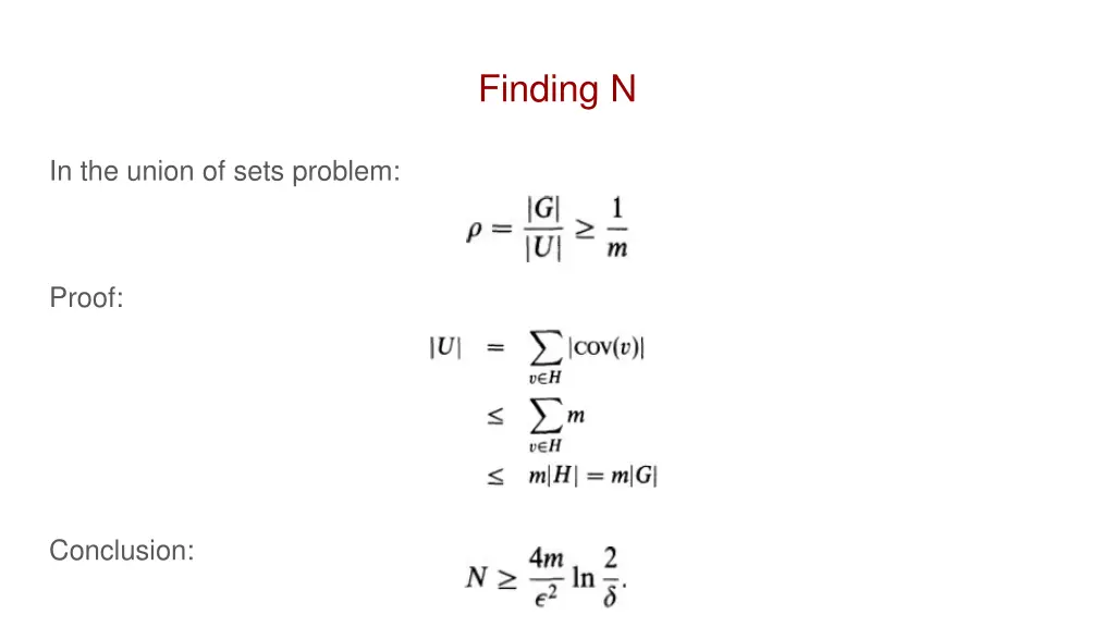 finding n