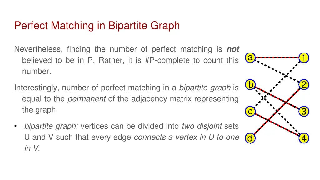 perfect matching in bipartite graph