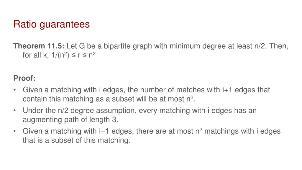 ratio guarantees 1