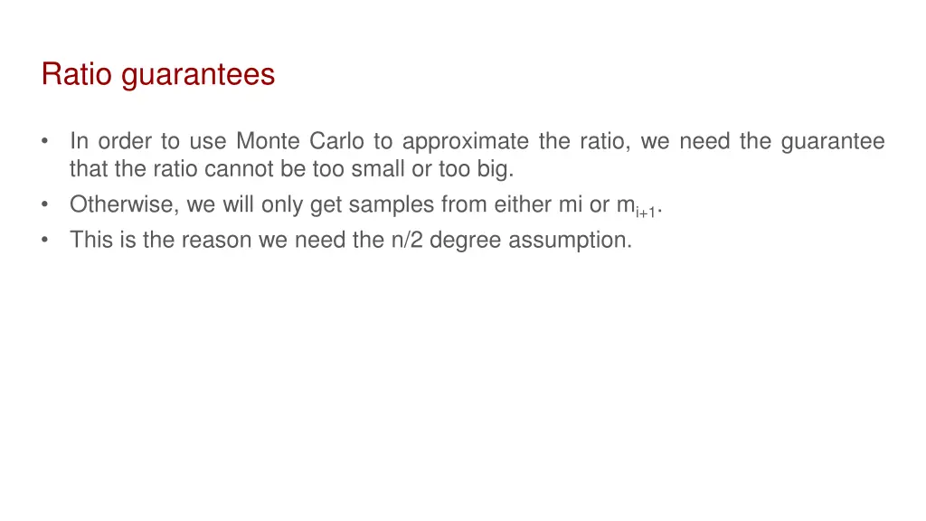ratio guarantees