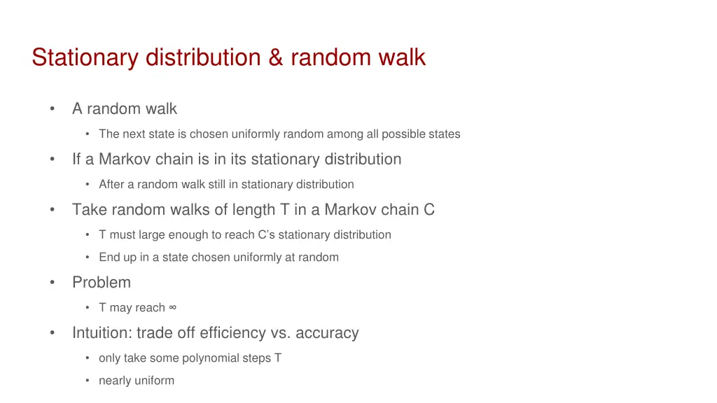 stationary distribution random walk