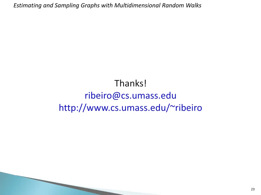estimating and sampling graphs with