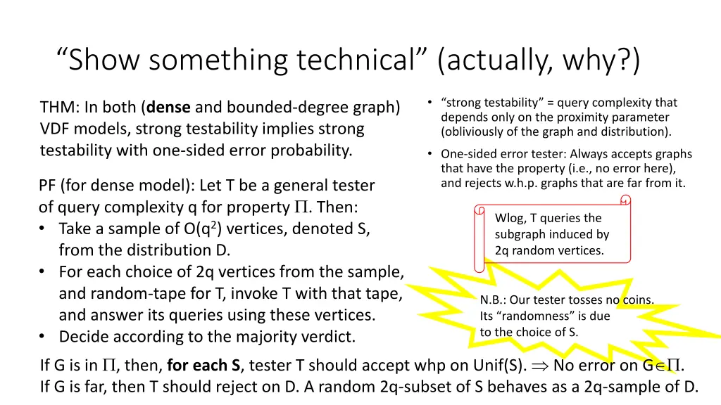 show something technical actually why
