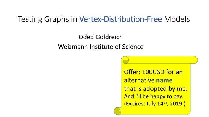 testing graphs in vertex