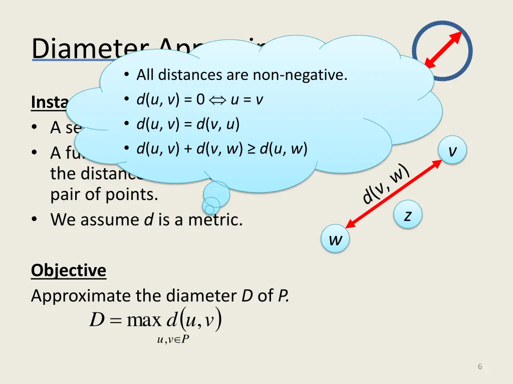 diameter approximation all distances