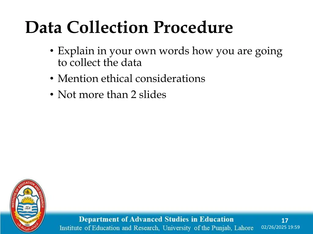 data collection procedure