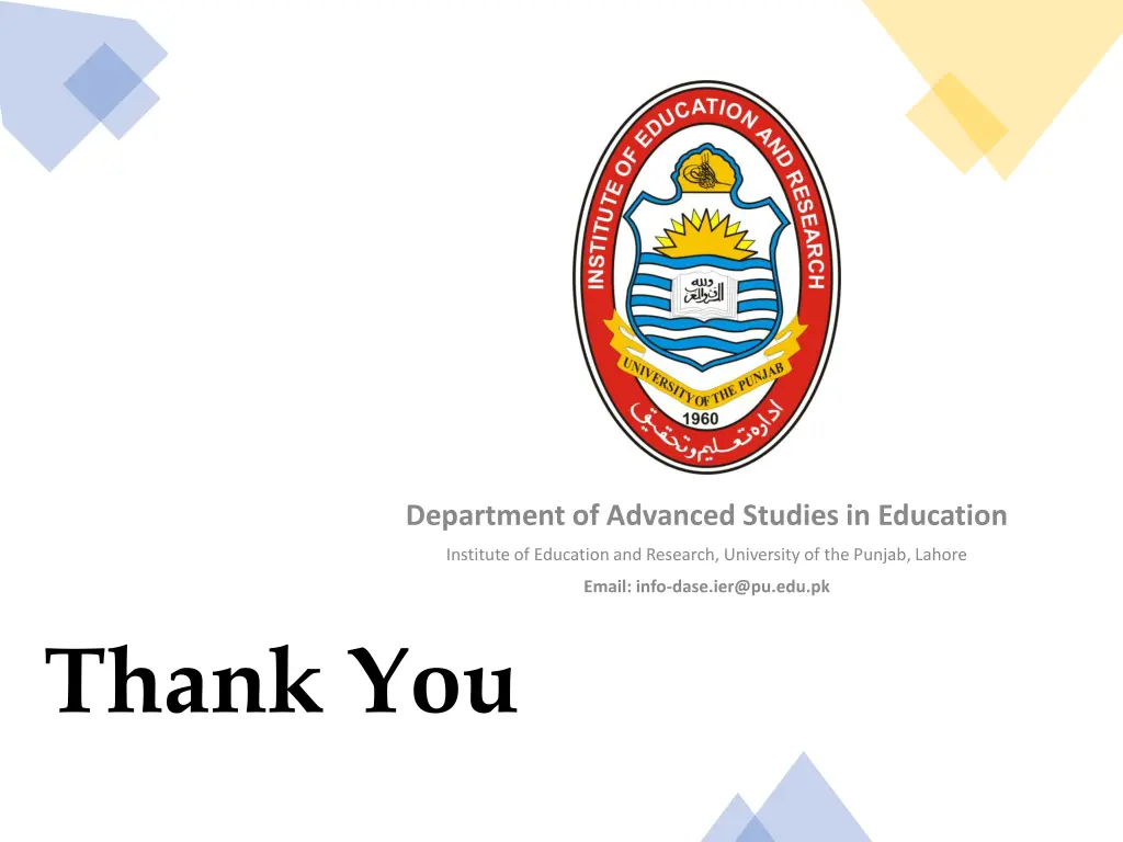 department of advanced studies in education