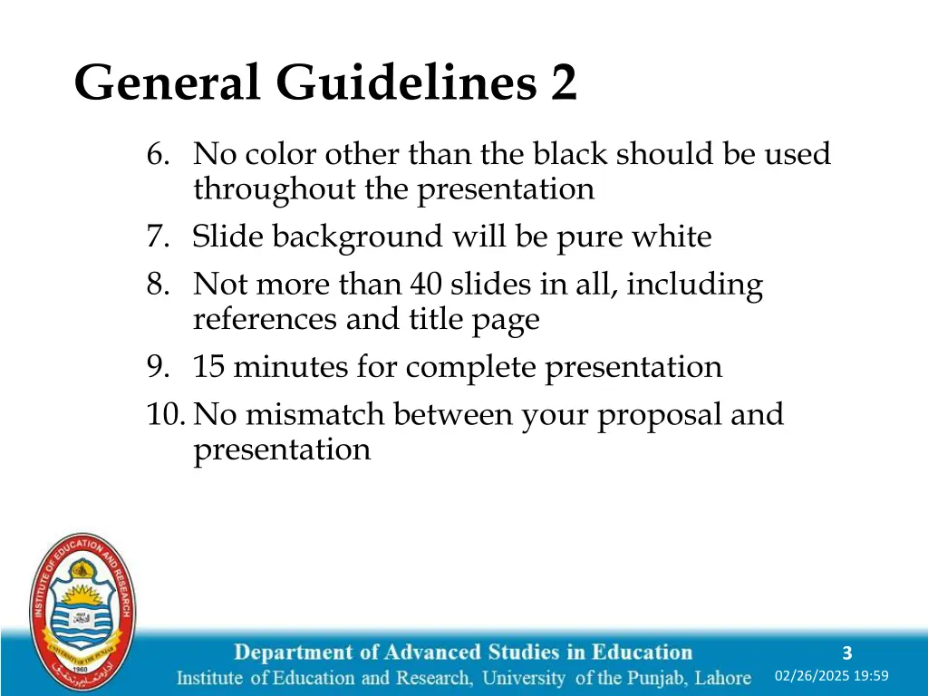 general guidelines 2