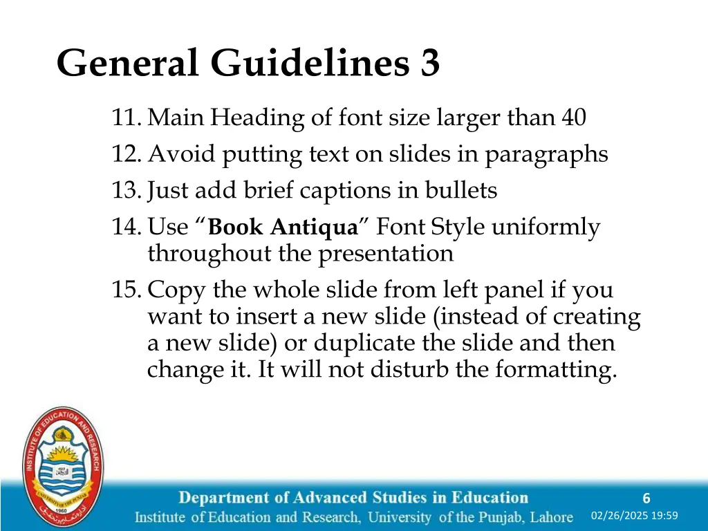 general guidelines 3 2