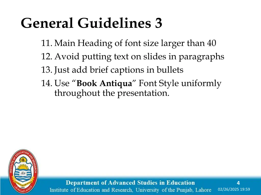 general guidelines 3