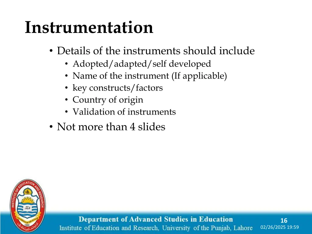 instrumentation