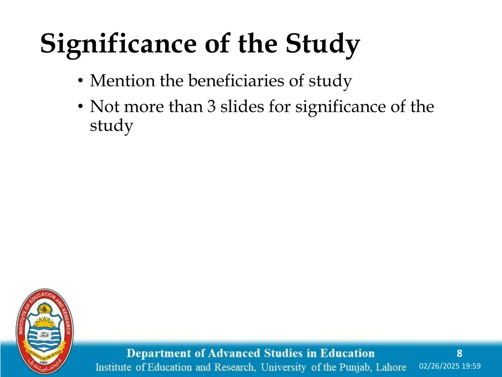 significance of the study