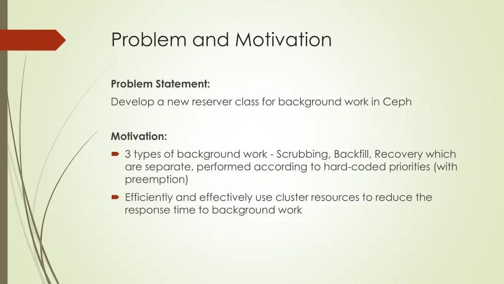 problem and motivation