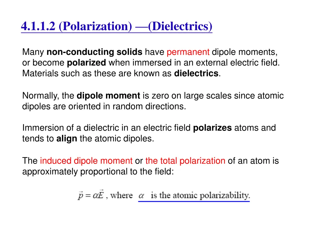 4 1 1 2 polarization dielectrics