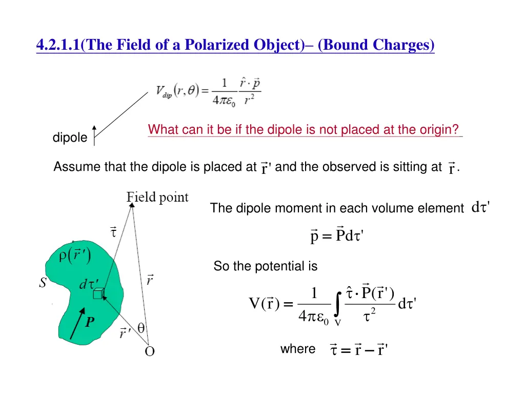 4 2 1 1 the field of a polarized object bound