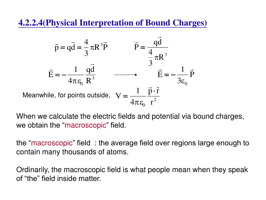 4 2 2 4 physical interpretation of bound charges