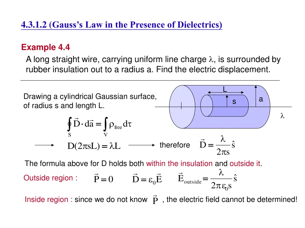 4 3 1 2 gauss s law in the presence of dielectrics