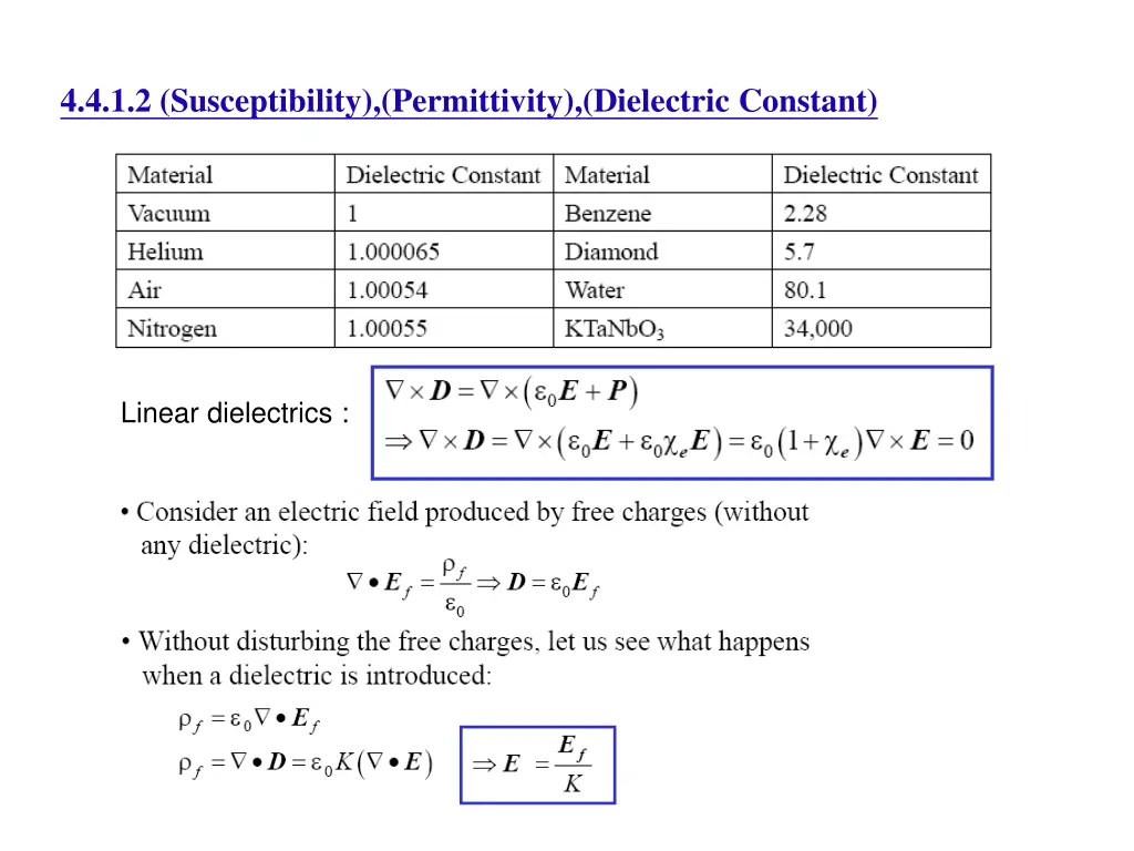 4 4 1 2 susceptibility permittivity dielectric