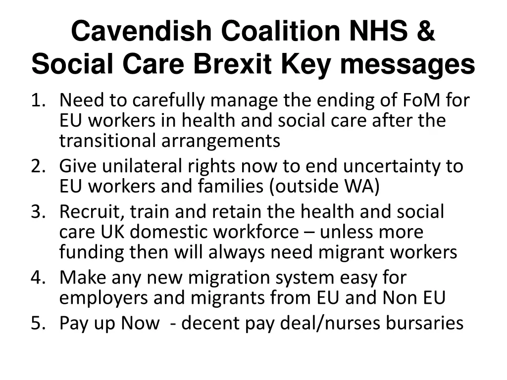 cavendish coalition nhs social care brexit