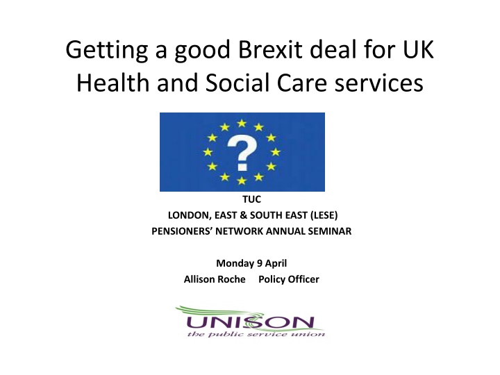 getting a good brexit deal for uk health