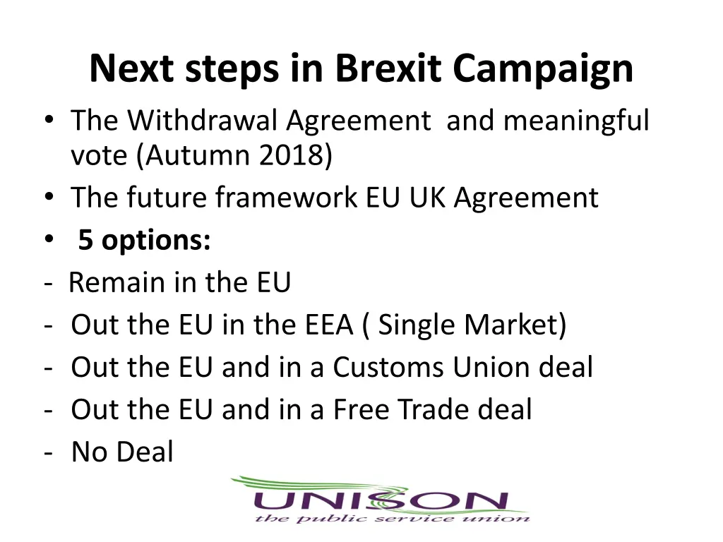 next steps in brexit campaign the withdrawal
