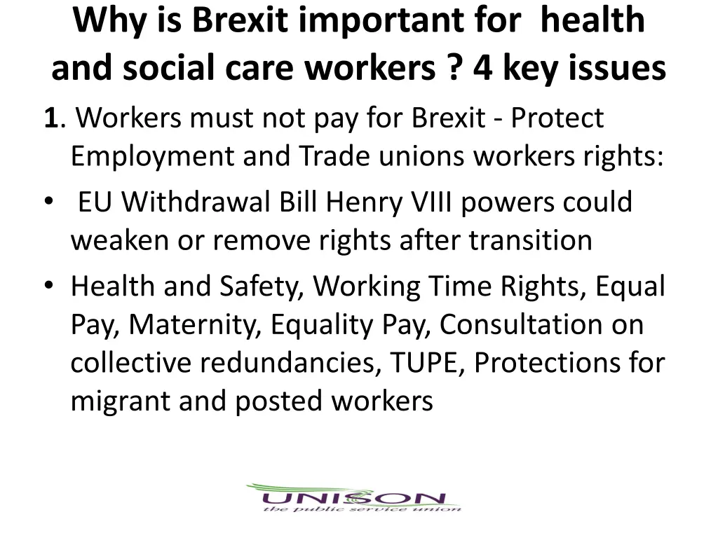 why is brexit important for health and social