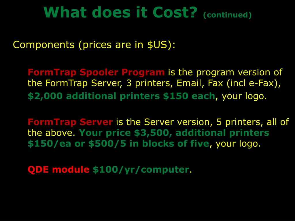 what does it cost continued