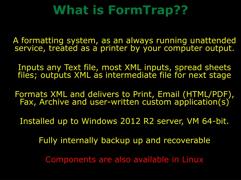 what is formtrap