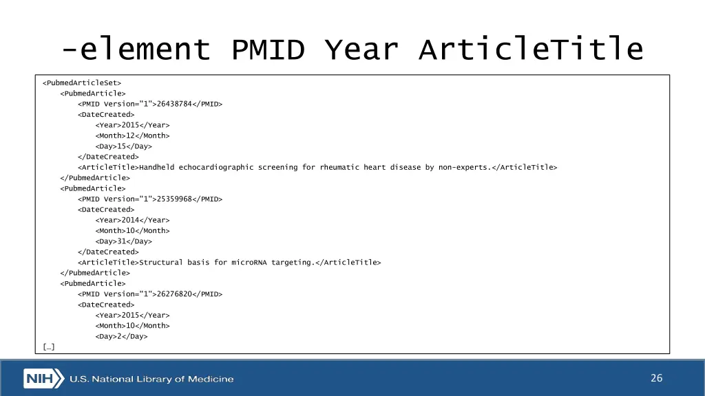 element pmid year articletitle
