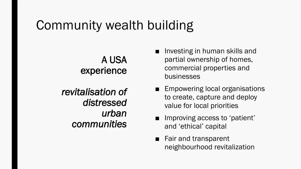 community wealth building