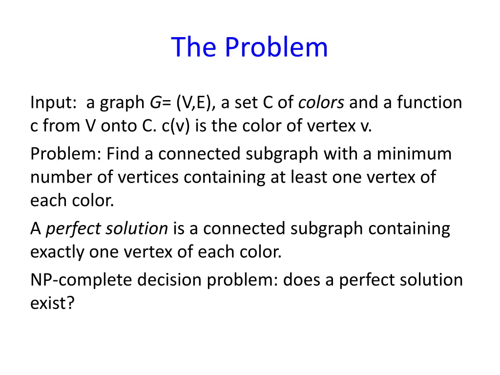 the problem
