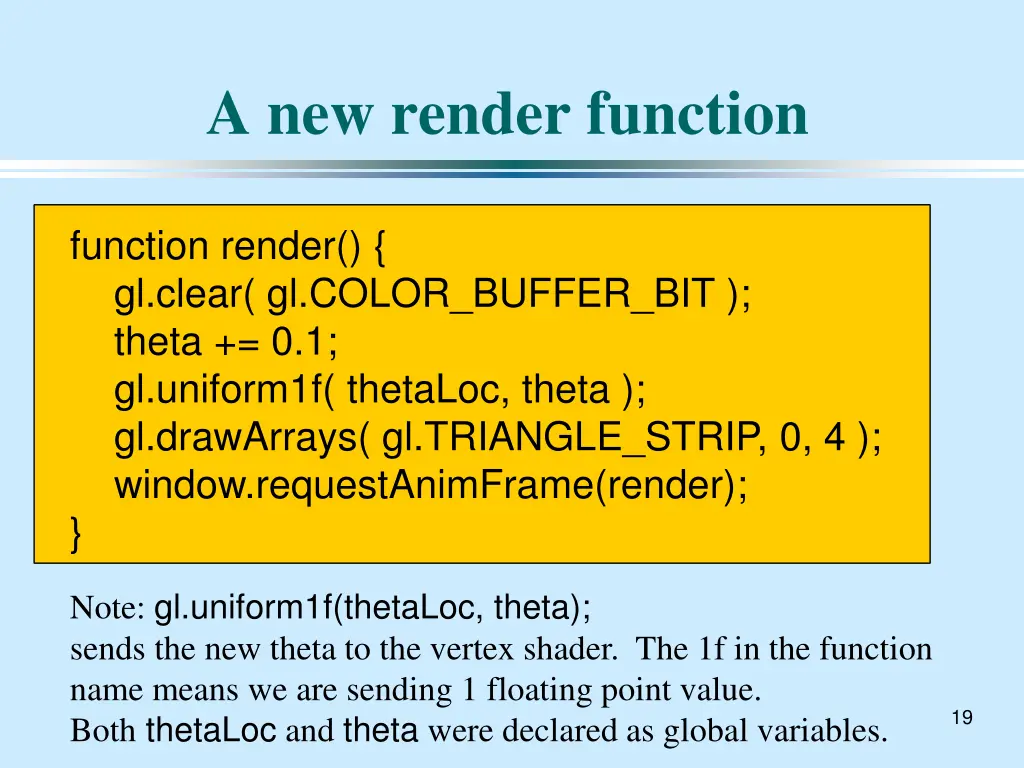 a new render function