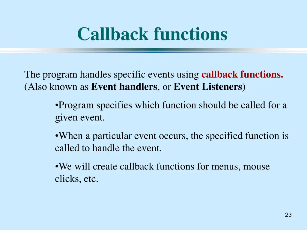 callback functions