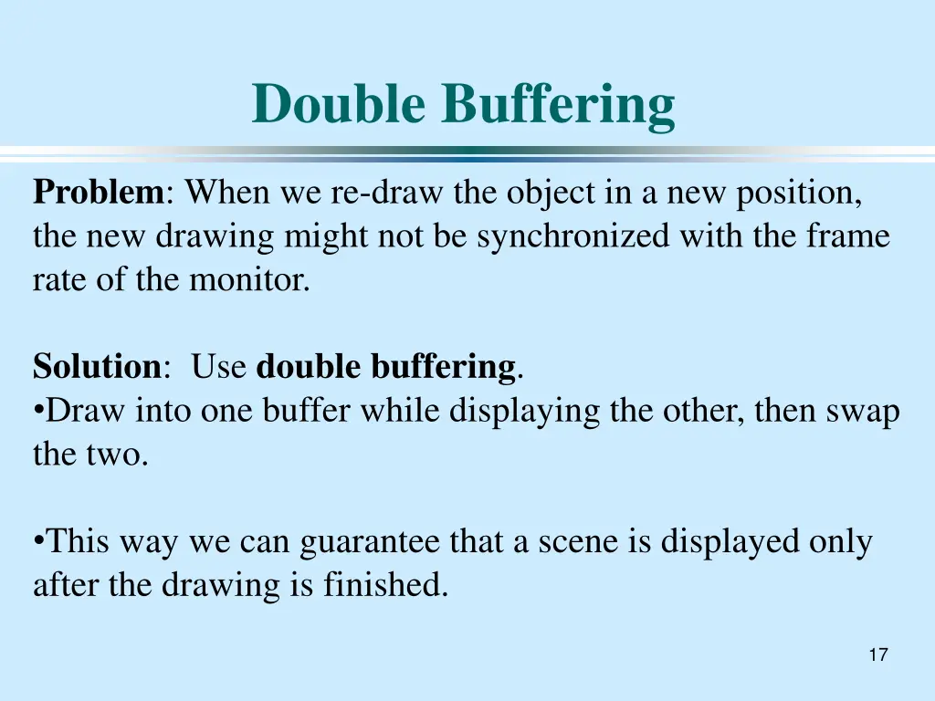 double buffering