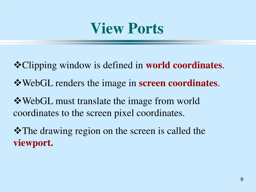 view ports