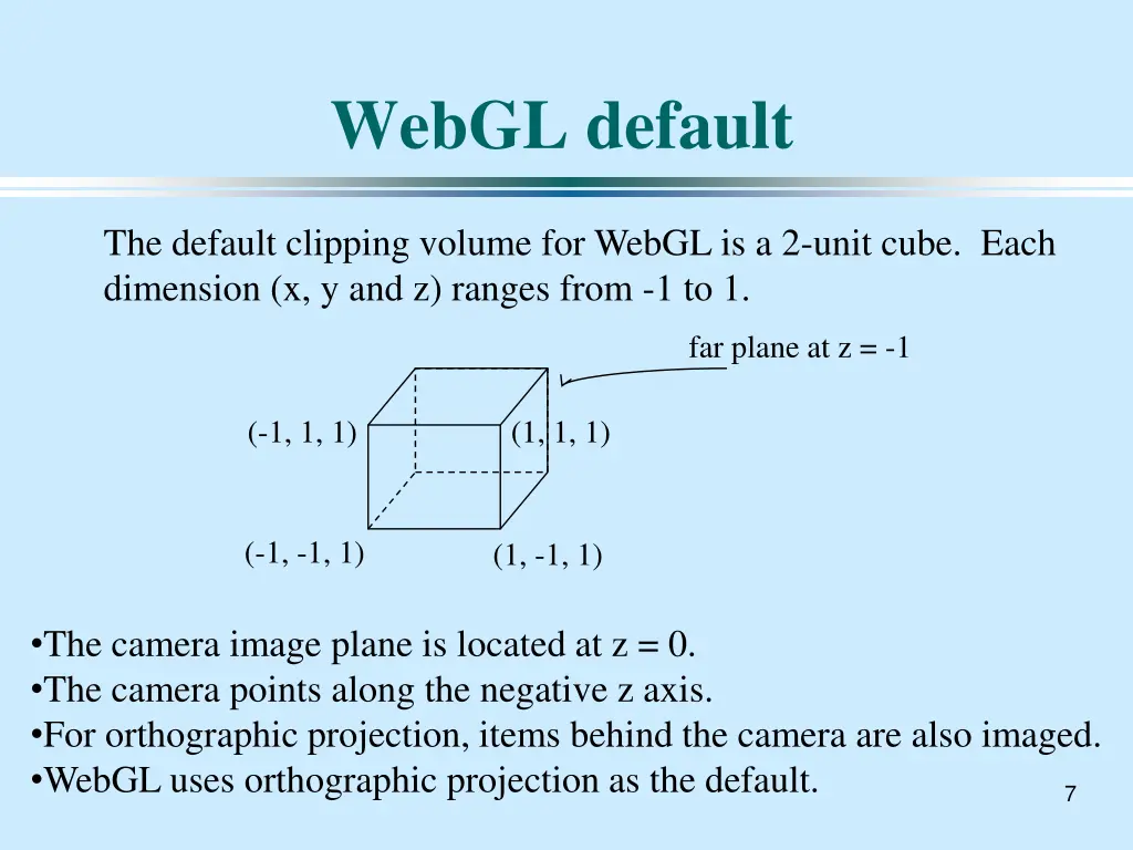 webgl default