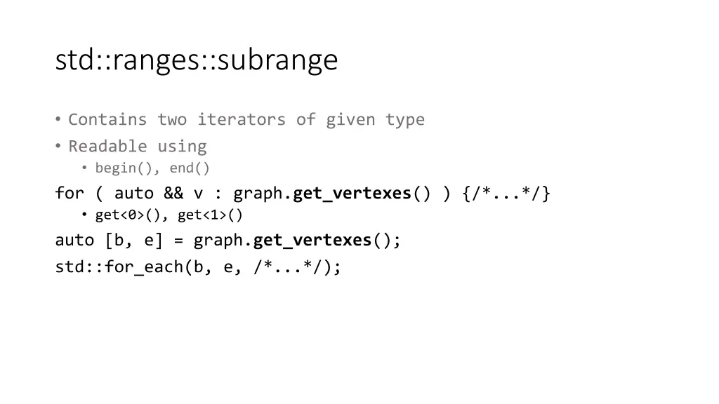 std ranges subrange