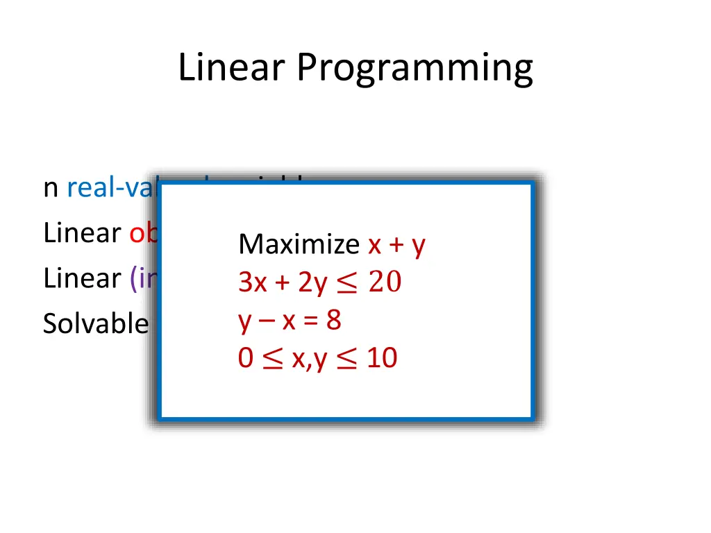 linear programming